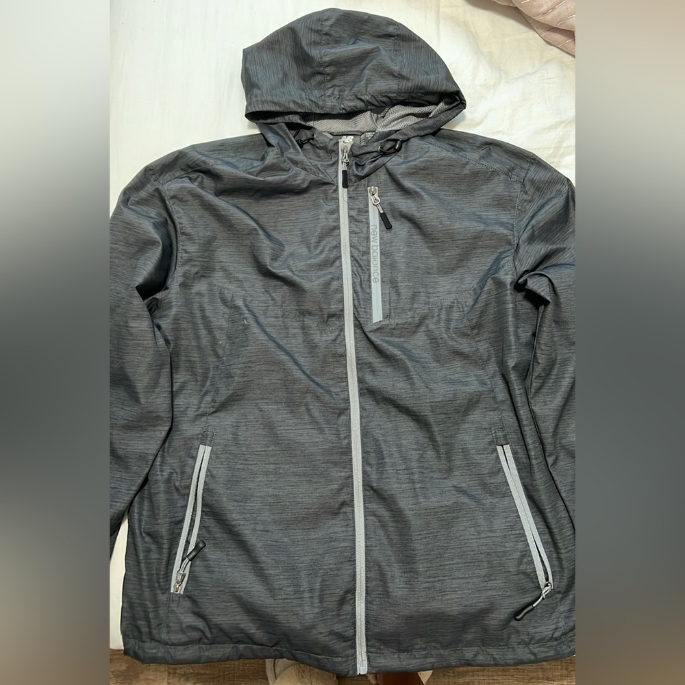 New Balance Gray Windbreaker Athletic Design